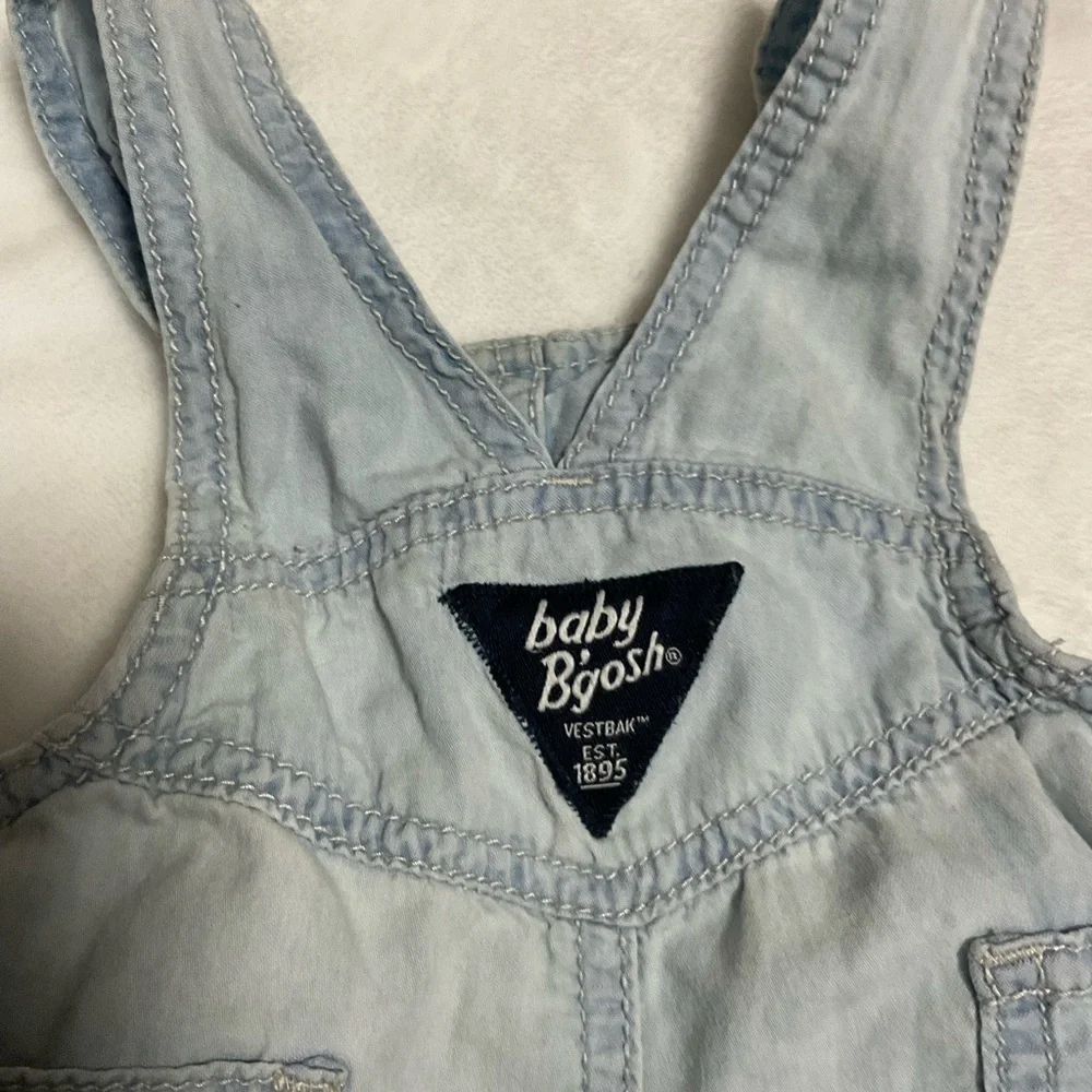 Light Blue OSHKOSH Shortalls - Vintage Baby Overalls SHORTS by Oshkosh B'gosh